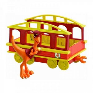 Поезд динозавров игровой набор Кондуктор 6см с вагончиком