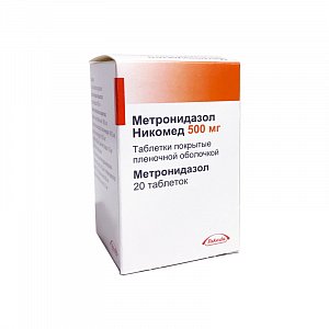 Метронидазол Никомед таблетки 500 мг 20 шт.