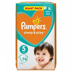 Pampers Подгузники Sleep & Play Junior 11-18 кг 74 шт.