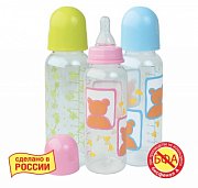 Курносики Бутылочка 11004 с силиконовой соской 0+ 250 мл