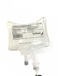 Левофлоксацин раствор для инфузий 5 мг/мл пластиковый пакет 100 мл Красфарма