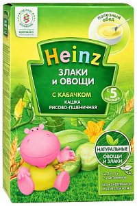Heinz Каша Злаки и овощи Рисово-пшеничная с кабачком с 5 мес. 200 г
