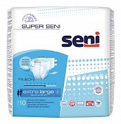 Seni Super Подгузники для взрослых р.XL 10шт. (130-170см) Seni Super Подгузники для взрослых р.XL 10шт. (130-170см)