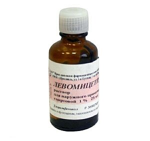 Левомицетин раствор для наружного применения спиртовой 1% флакон 25 мл Фармацевтическая фабрика  (Чебоксары)