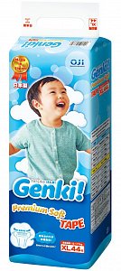 Genki Подгузники Premium Soft XL (12–17 кг) 44 шт.