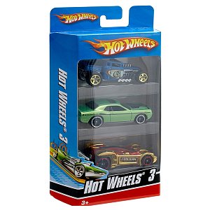 Hot Wheels 5904К Набор Подарочный 3 Машинки (Оранжевый, Зеленый, Синий)