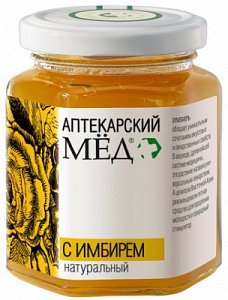 Мед аптекарский с имбирем 250 г