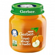 Gerber Пюре Яблоко и тыква с 5 мес. 130 г