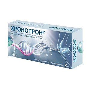 Хронотрон имплантат инъекционный для внутрисуставного введения гель 20мг/мл шприц 2мл 1шт