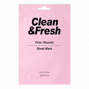 Eunyul Маска тканевая для лица для питания и укрепления кожи 22 мл Clean&Fresh Firm/Nourish Sheet Mask