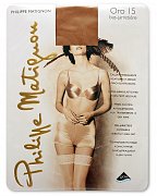 Philippe Matignon чулки oro 15den bas-jarretiere n3 playa nature