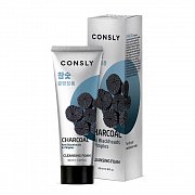 Consly Пенка кремовая для умывания с древесным углем против черных точек 100мл