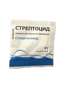 Стрептоцид порошок для наружного применения 2 г 1 шт. Тульская ФФ