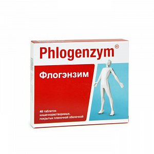 Флогэнзим таблетки кишечнорастворимые покрытые пленочной оболочкой 40 шт.
