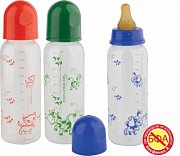 Курносики Бутылочка с латексной соской 0+ 250 мл