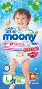 Moony Man Подгузники-трусики L 9-14 кг 44 шт. для мальчиков
