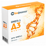 Биафишенол Омега 3 Д3 форте капсулы 0,35 г 100 шт. (БАД)
