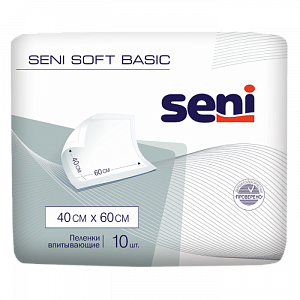 Seni Soft Basic Пеленки для взрослых 40х60 см 10 шт.