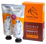 FarmStay Набор Крем для рук 100 г+ Крем для ног 100 г Jeju Mayu Visible Difference Hand&Foot Cream FarmStay Набор Крем для рук 100 г+ Крем для ног 100 г Jeju Mayu Visible Difference Hand&Foot Cream