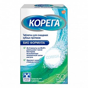 Корега Биоформула Таблетки для зубных протезов 30 шт.