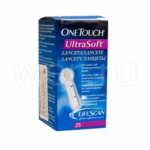 One Touch Ultra Soft Ланцеты 25 шт. - купить в Москве и регионах по ...