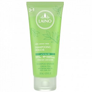 Laino Шампунь органический 3в1 для лица, волос и тела Зеленый чай 200 мл
