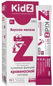 Kidz сироп Вкусное железо стик 10 шт