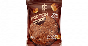 Протеиновое печенье 40г шоколад-фундук Chocolate Hazelnut FIT KIT