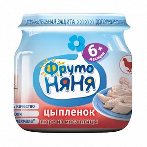 ФрутоНяня Пюре Цыпленок с 6 мес. 80 г