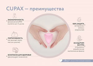 Менструальная чаша Regular 22мл розовая Капакс CUPAX