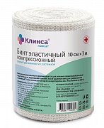 Клинса Бинт 10 х 300 см эластичный средней растяжимости Клинса Бинт 10 х 300 см эластичный средней растяжимости