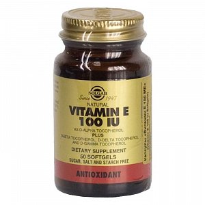 Солгар Витамин Е капсулы 100 МЕ 50 шт. (БАД)