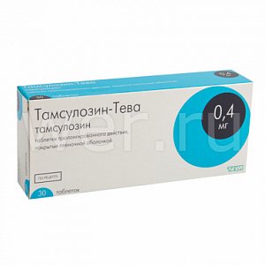 Тамсулозин-Тева капсулы с модифицированным высвобождением 0,4 мг 30 шт.