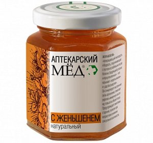 Мед аптекарский с женьшенем 250 г