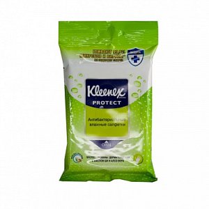 Kleenex Салфетки влажные антибактериальные 10 шт.
