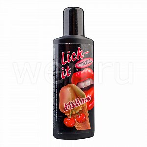 Lick It Вишня 100 мл Съедобная Смазка + массаж 3В1