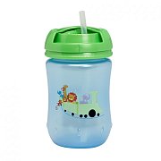 Dr Brown`s Чашка-поильник с трубочкой синяя 270 мл