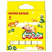 Каляка-Маляка мбкм06 мелки белые 6 шт.