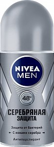 Nivea For Men Дезодорант роликовый Серебряная защита