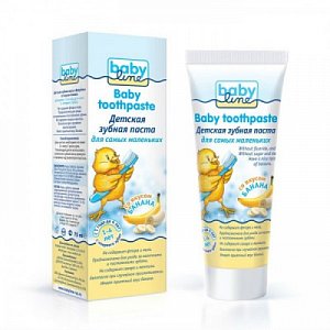 Babyline Зубная паста со вкусом банана от 1 до 4 лет 75 мл