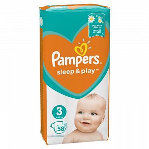 Pampers Подгузники Sleep & Play Midi 5-9 кг 58 шт.