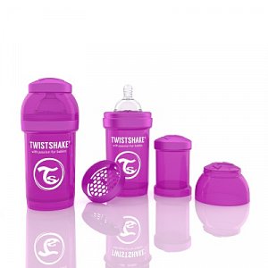Twistshake Бутылочка Антиколиковая для кормления 780005 фиолетовая 180 мл