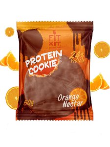 Протеиновое шоколадное печенье 50г карамельный мусс FIT KIT