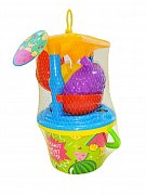 Полесье GT9356 Песочный Набор Бегемот ведро Среднее (Совок, Грабельки, Ситечко,Мельница)