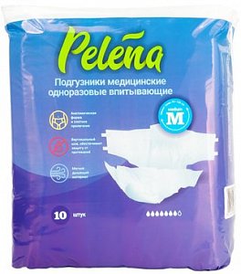 Подгузники для взрослых впитывающие Pelena р.M 10 шт