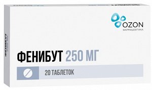 Фенибут таблетки 250 мг 20 шт. Озон