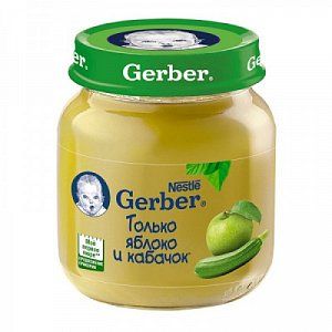 Gerber Пюре Яблоко и кабачок с 5 мес. 130 г