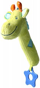 BabyOno Игрушка-пищалка с прорезывателем Жираф