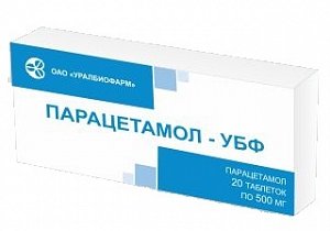 Парацетамол-УБФ таблетки 500 мг 20 шт.