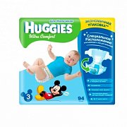 Huggies Подгузники Ultra Comfort 5-9 кг 94 шт. для мальчиков
